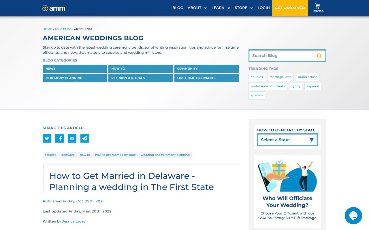 How to get married in Delaware Newark wedding planning