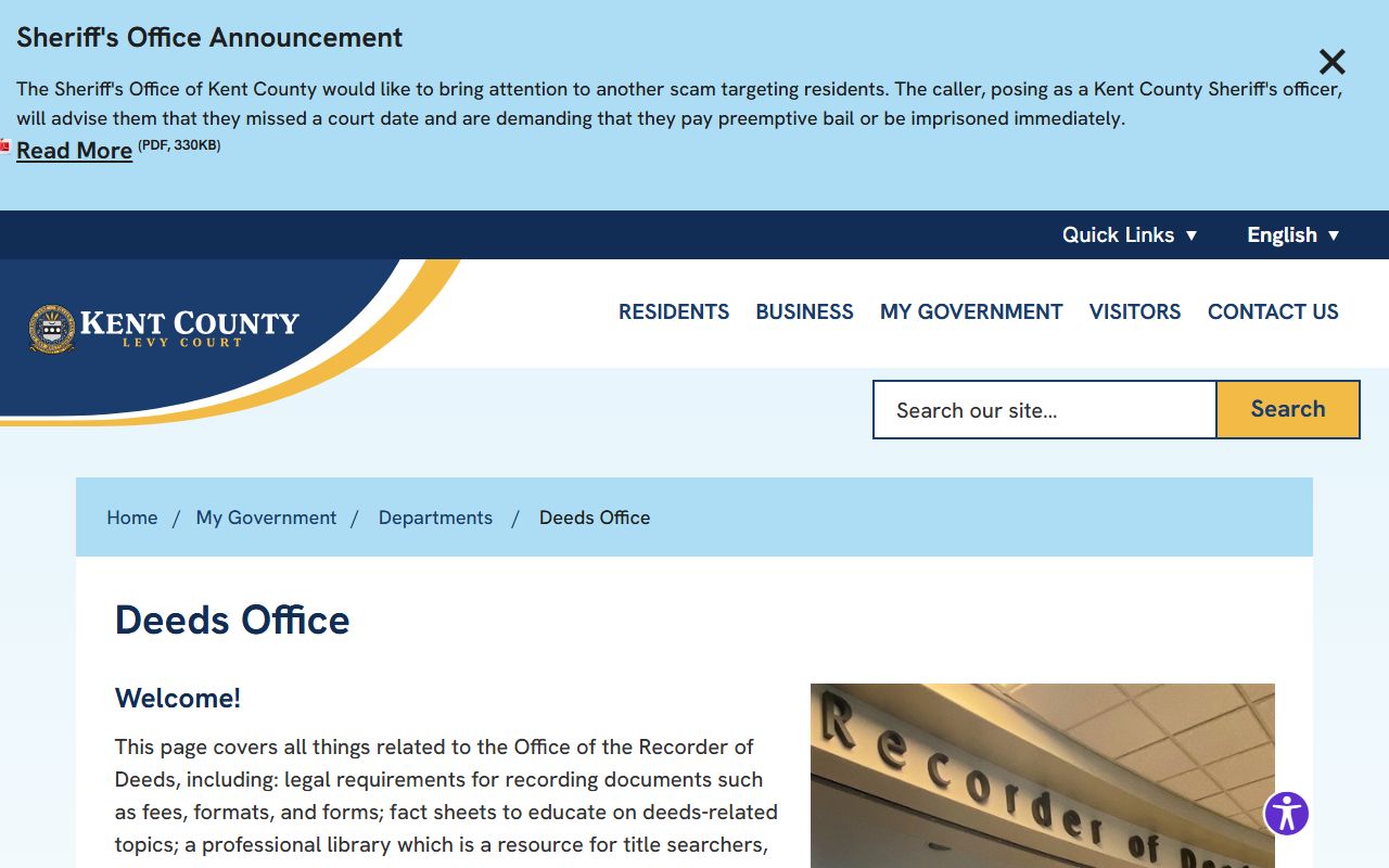 Kent County Recorder of Deeds office