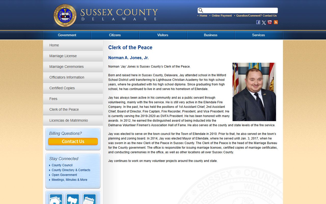 Sussex County Clerk of the Peace official website