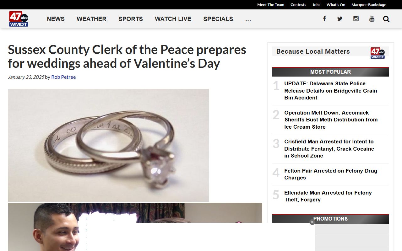 Sussex County Clerk prepares for Valentine's Day weddings